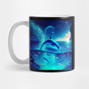 For Dolphin Lovers In The Moonlight Mug